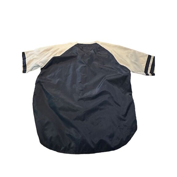 Cyquest Men’s Nylon Snap Button Cycling Shirt Dallas Blue and White Relaxed Sz M - Picture 2 of 11